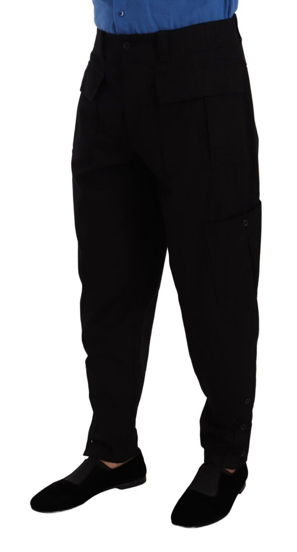Dolce & Gabbana 99% Cotton cargo pants in black