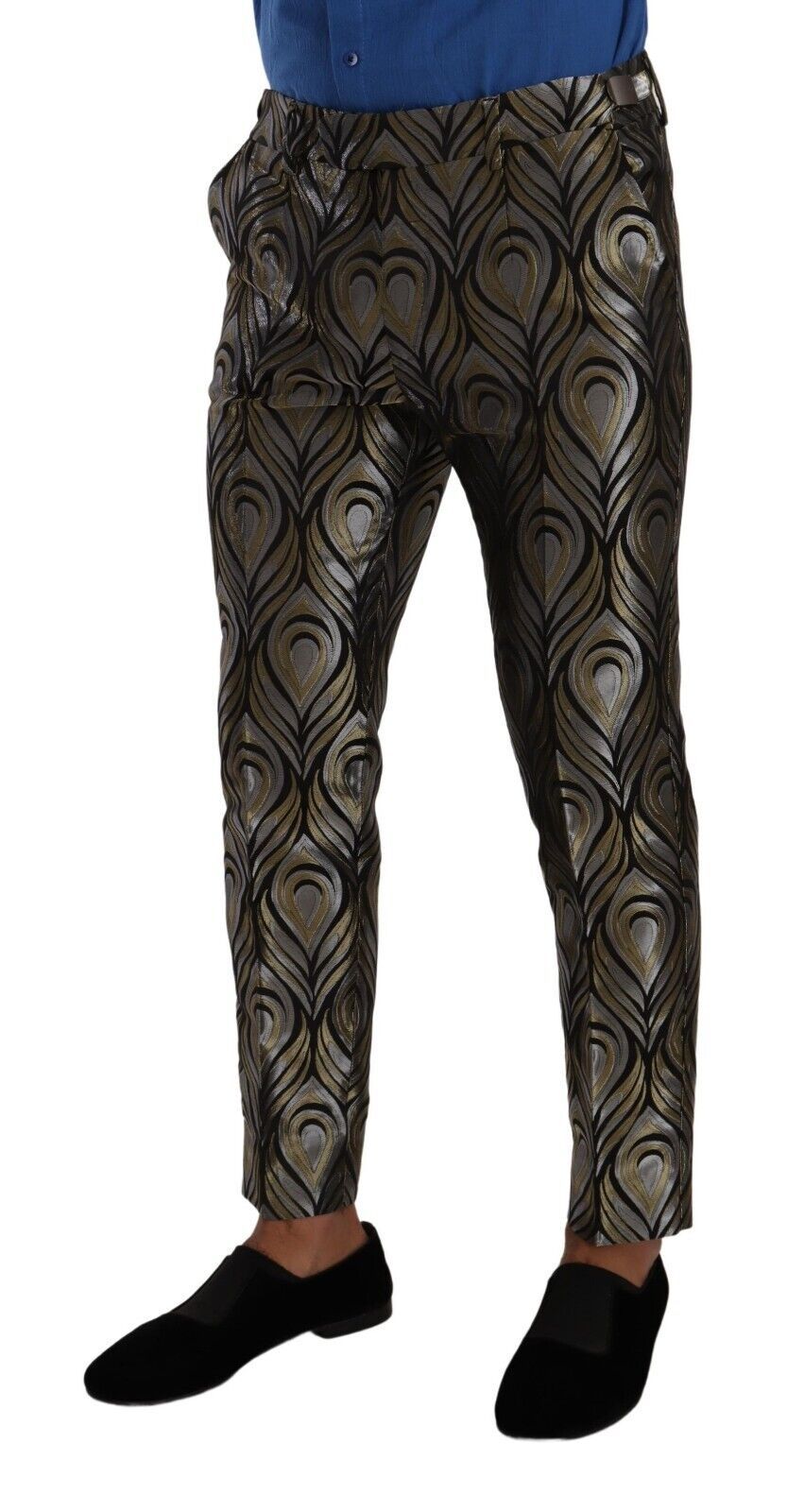 Dolce & Gabbana 47% Polyester 33% Rayon 20% Metallic Fiber trousers in black