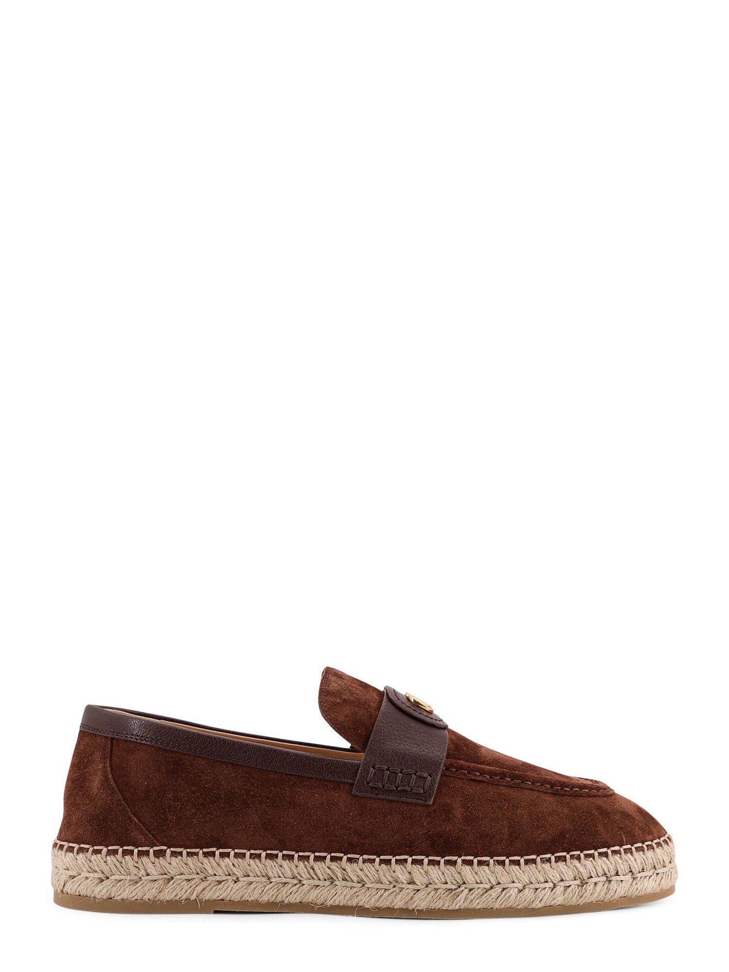 Valentino Garavani Flat shoes Bark Brown Suede