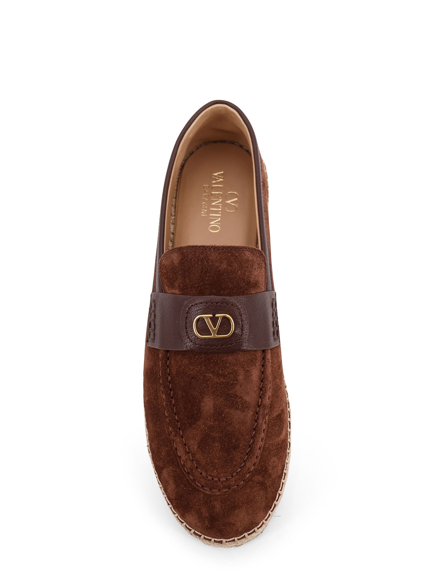 Valentino Garavani Flat shoes Bark Brown Suede