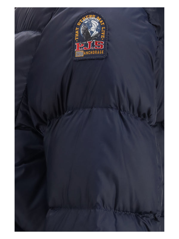 Hooded Down Jacket Mariah Navy Blue Goose Puffer