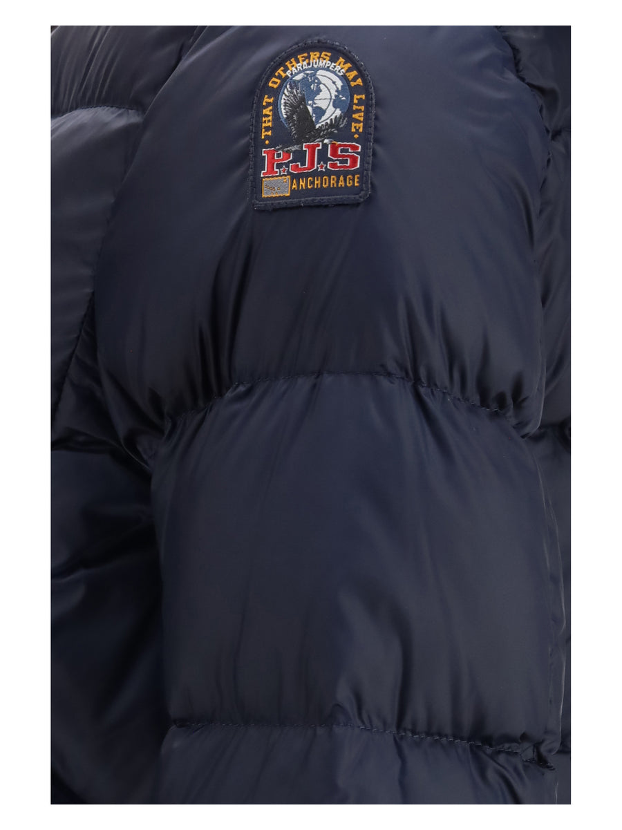 Hooded Down Jacket Mariah Navy Blue Goose Puffer