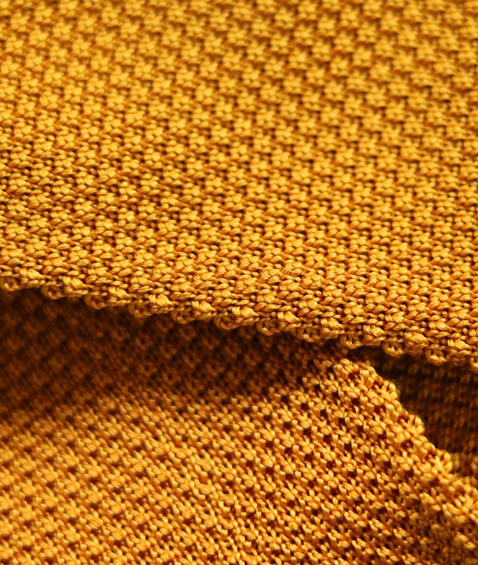 Silk Tricot Tie Darkgoldenrod Knitted