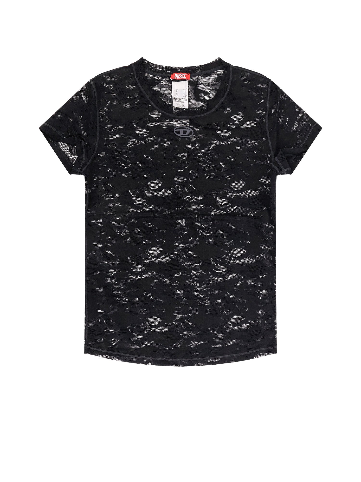 Diesel T-shirts and Polos Black Nylon Elastan