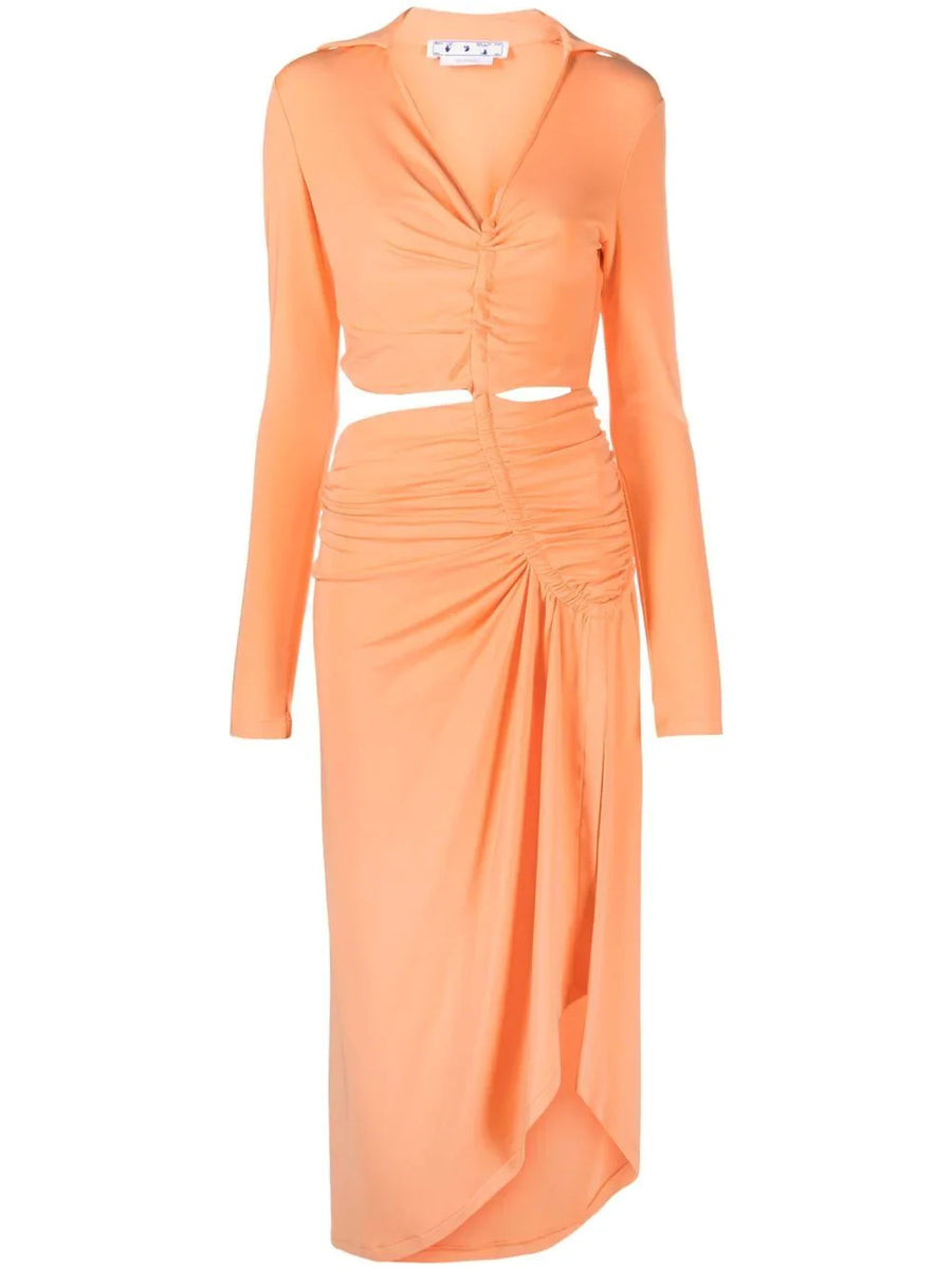 Off-White Viscose 95% dress in orange