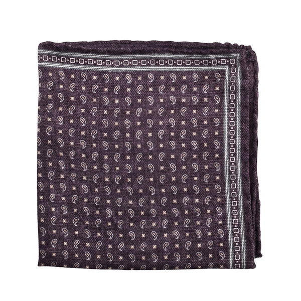 Brunello Cucinelli Polka-Dot Reversible Silk Pocket Square Camel Accessory