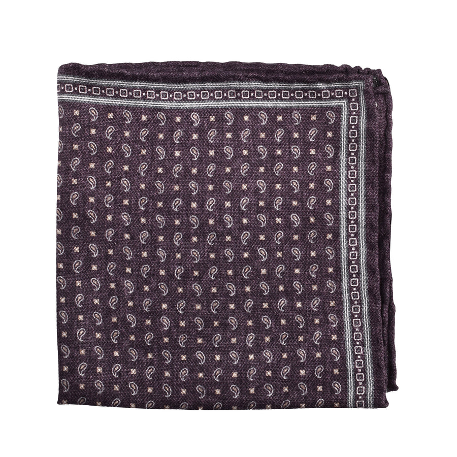 Brunello Cucinelli Polka-Dot Reversible Silk Pocket Square Camel Accessory