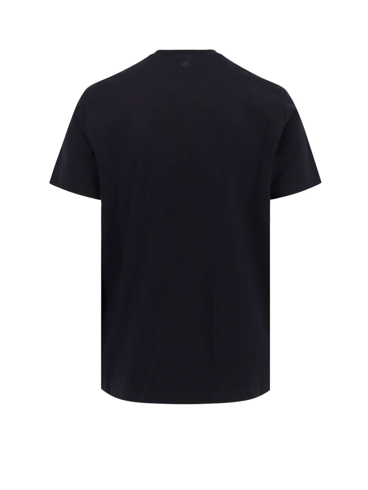 Ami Paris T-Shirts And Polos Black Cotone Biologico