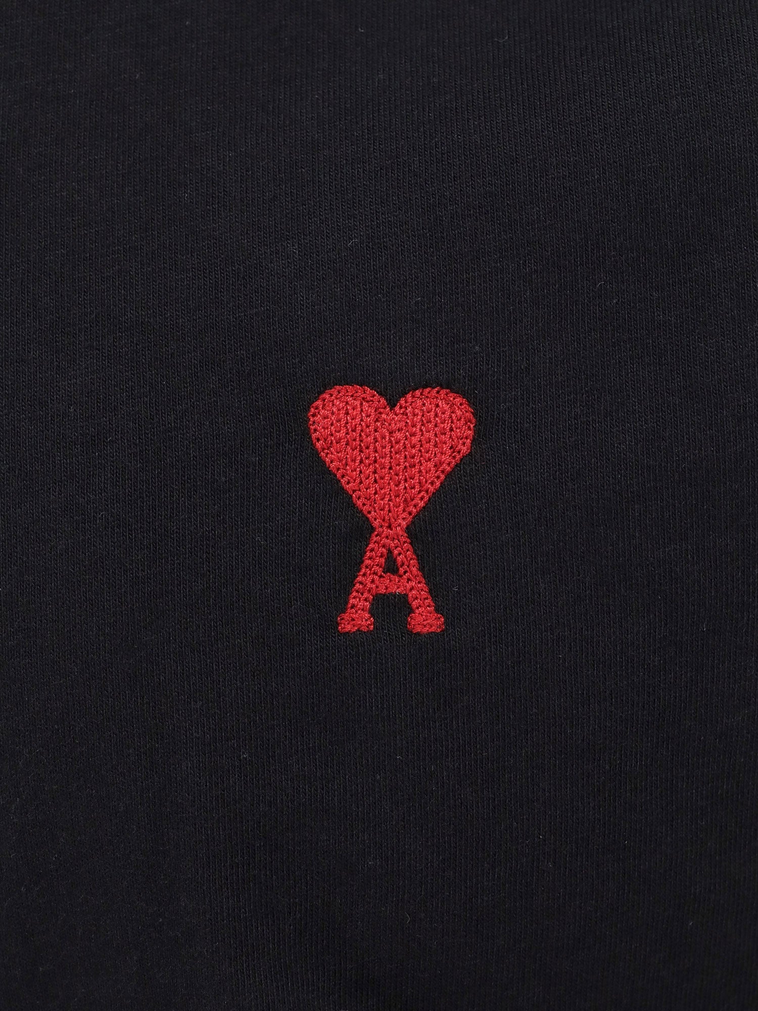 Ami Paris T-Shirts And Polos Black Cotone Biologico
