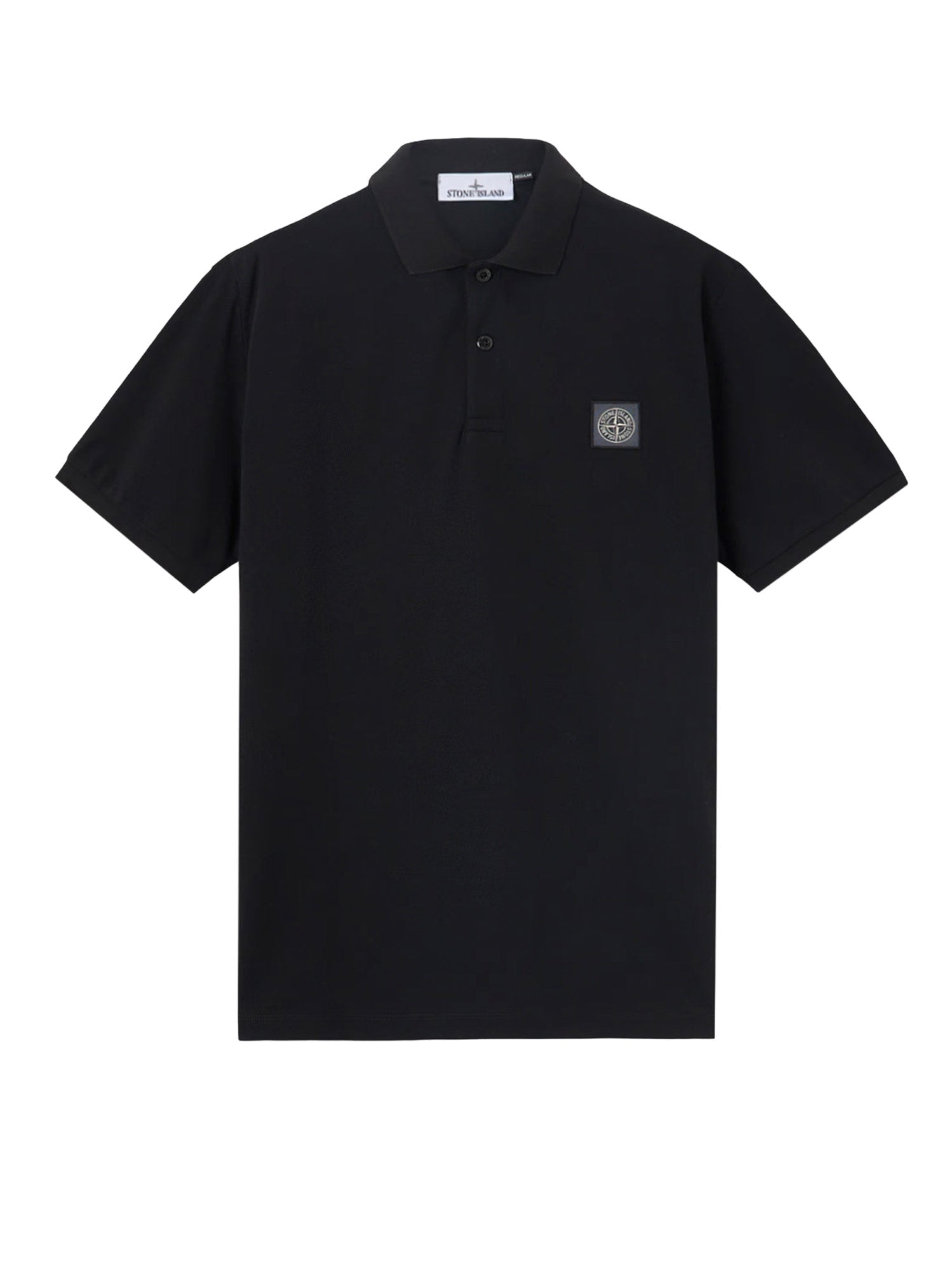 Stone Island T-shirts and Polos Black Cotone Elastan