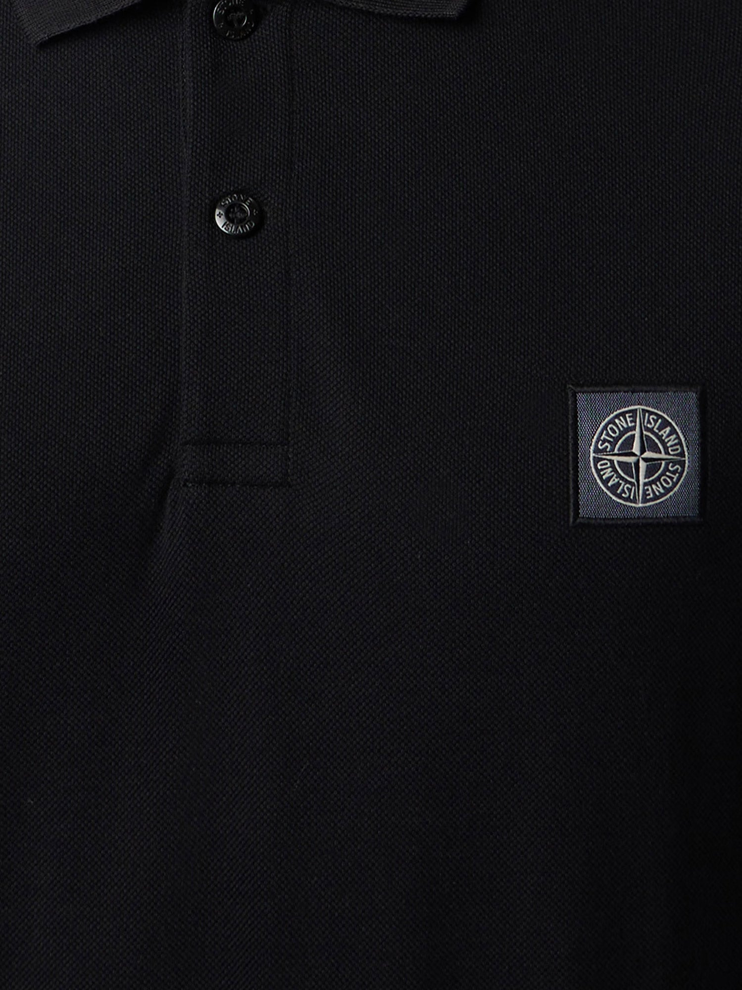 Stone Island T-shirts and Polos Black Cotone Elastan