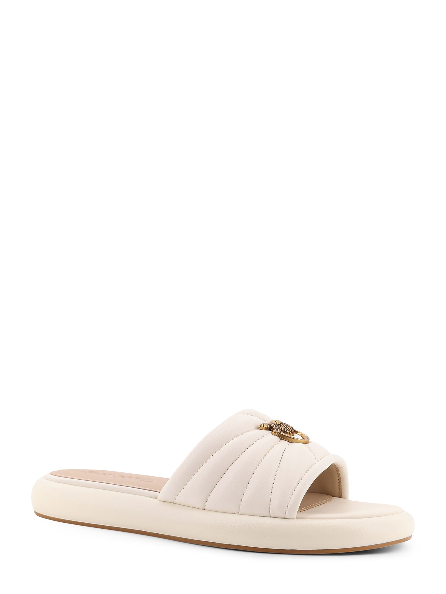 Pinko Sandals White Pelle