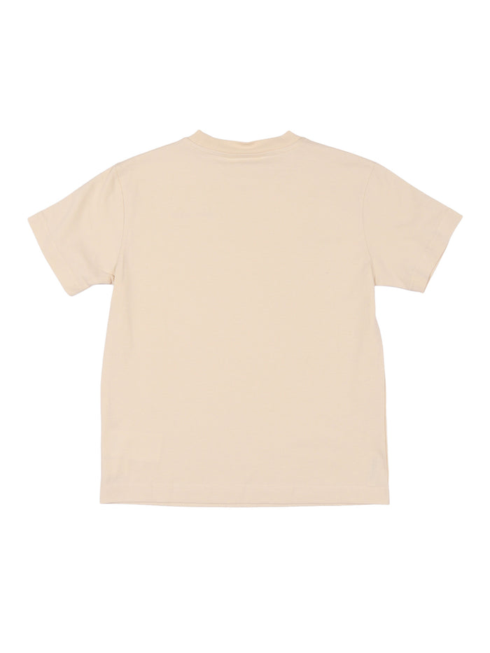 PA MINITRACK REG. T-SHIRT S-S BLACK OFF WHITE Beige Cotton Short Sleeves