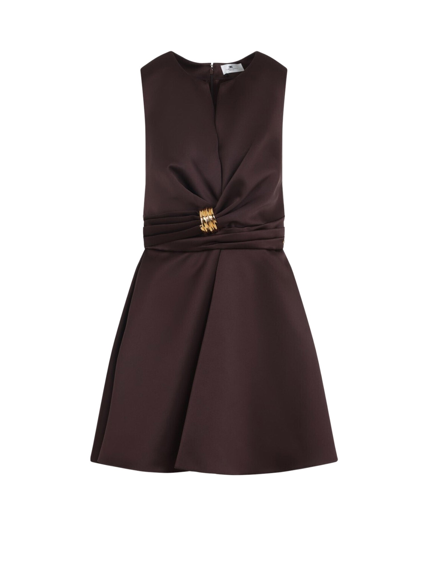 Elisabetta Franchi Dresses Brown Poliestere