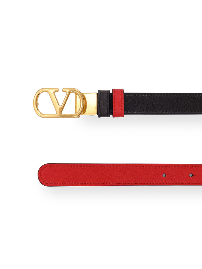 Valentino Garavani Belts Nero/rouge Pur Pelle
