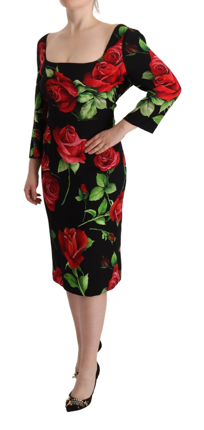 Dolce & Gabbana 92% Silk 8% Elastane; Lining: 94% Silk 6% Elastane dress in black — view 2