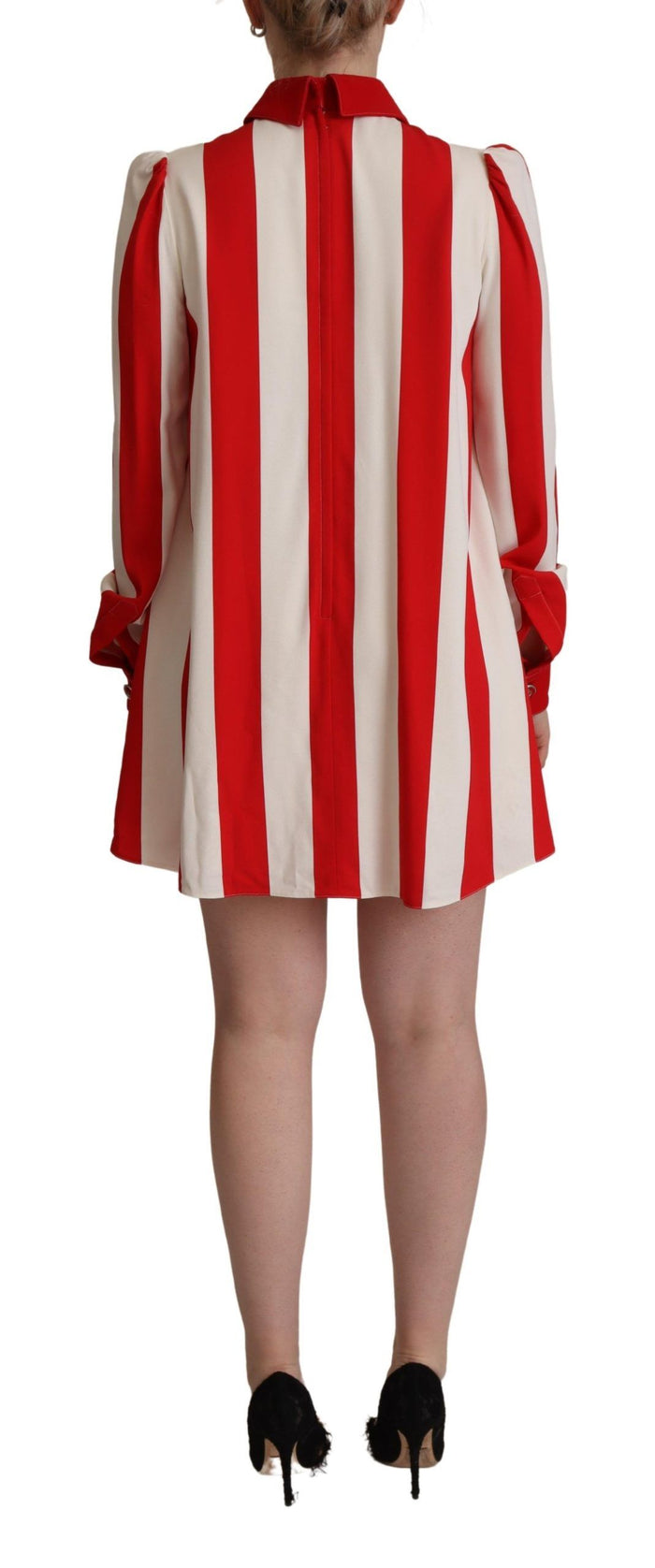 Dolce & Gabbana 92% Viscose shirt dress in red — view 2
