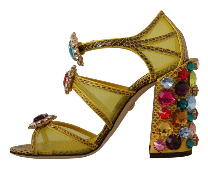 Dolce & Gabbana 16% PA sandal in yellow — view 2