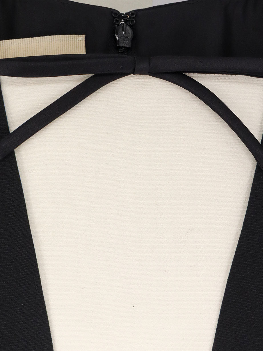 Valentino Dresses Nero Avorio Virgin Wool Silk