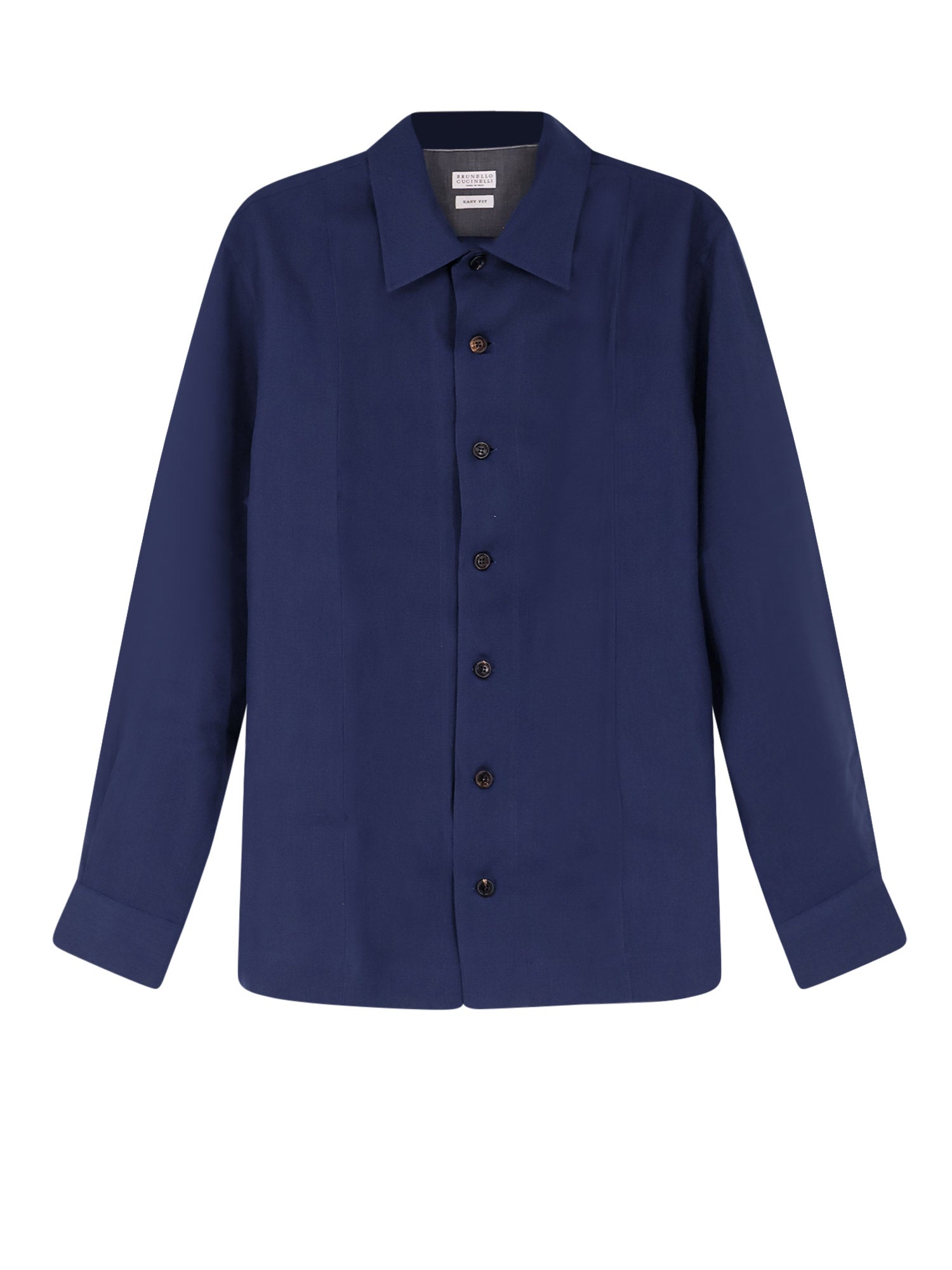 Brunello Cucinelli Shirts Blue Lino