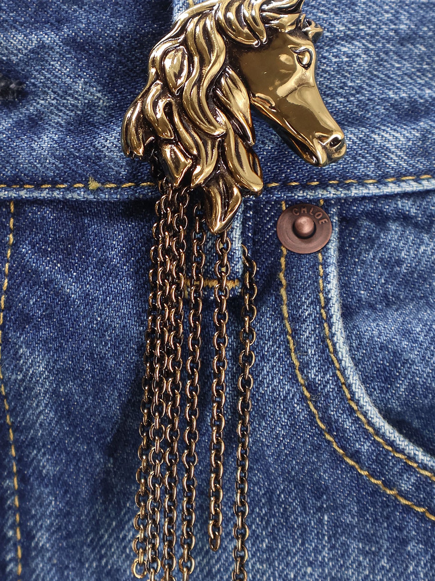Chloè Jeans Faded Indigo Cotone