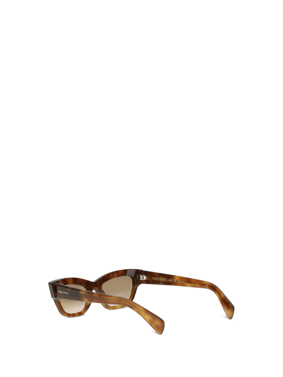 Sunglasses Cat-Eye Saddle Brown Acetate