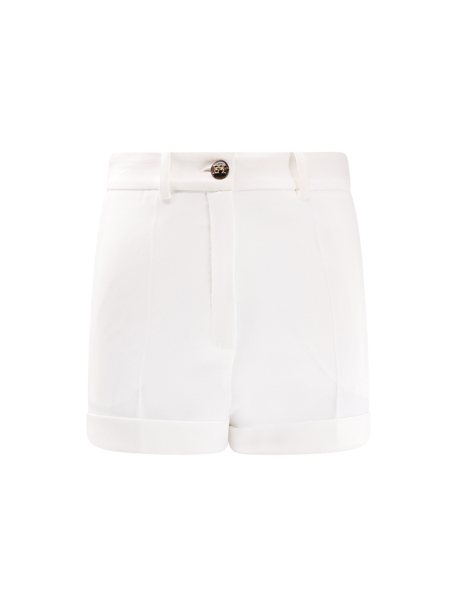 Elisabetta Franchi Shorts Ivory Poliestere Elastan
