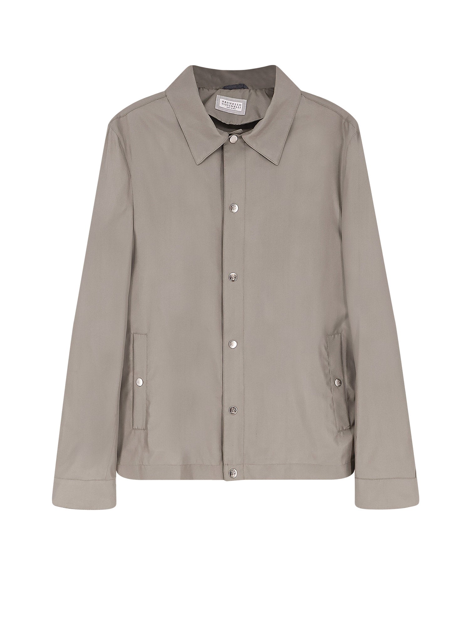 Brunello Cucinelli Jackets Kaki Seta Poliuretano