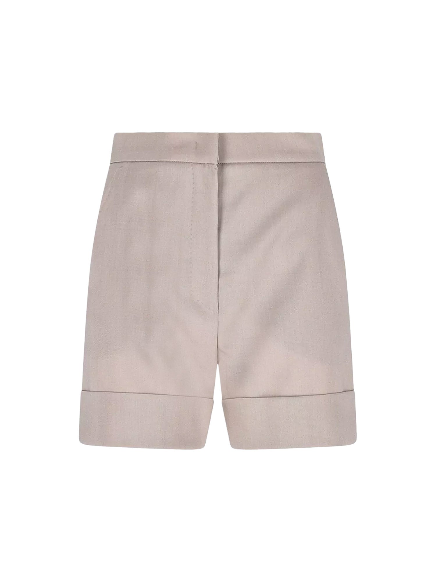 Max Mara Shorts Beige Rosa Lana Vergine