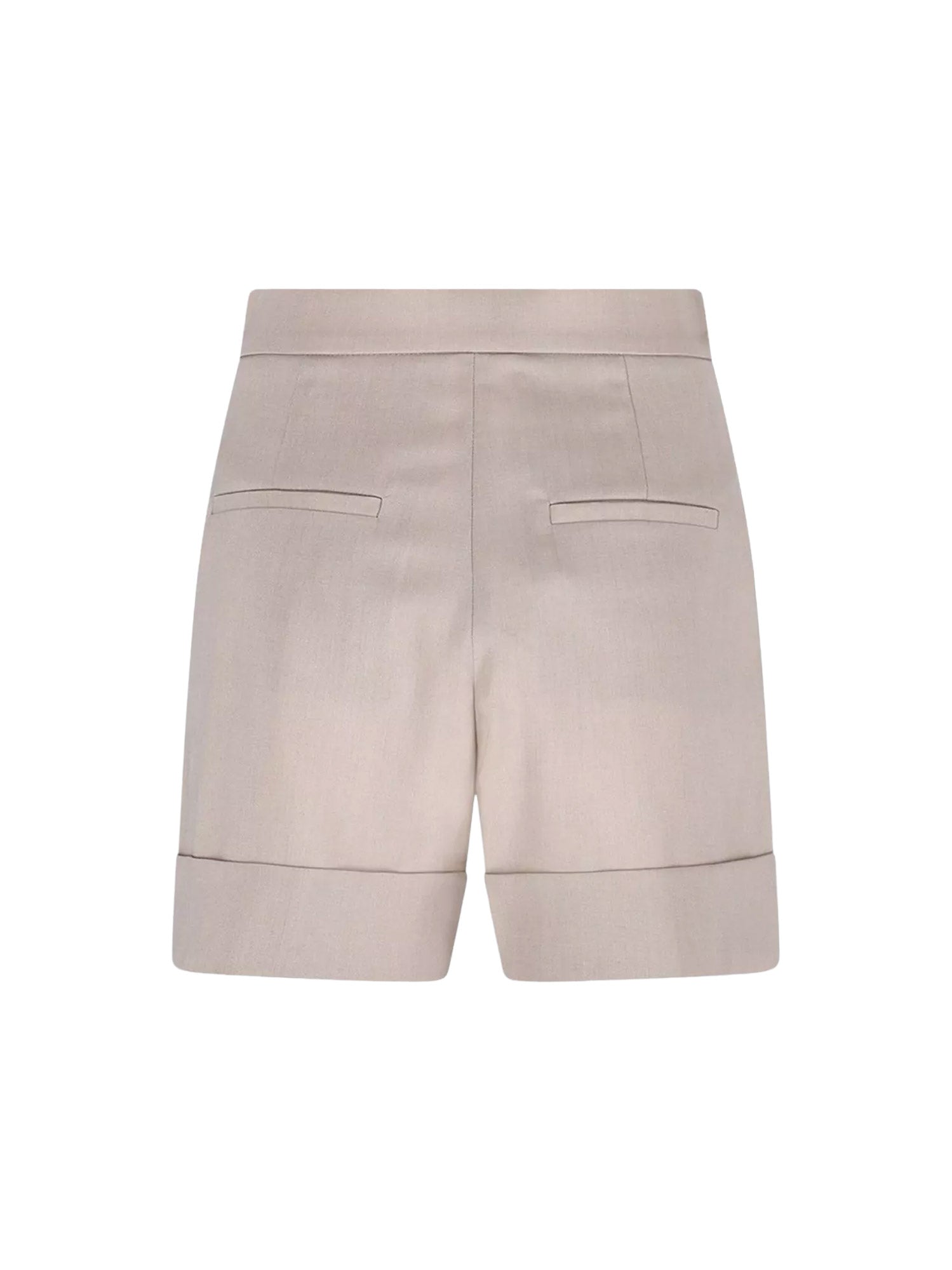 Max Mara Shorts Beige Rosa Lana Vergine