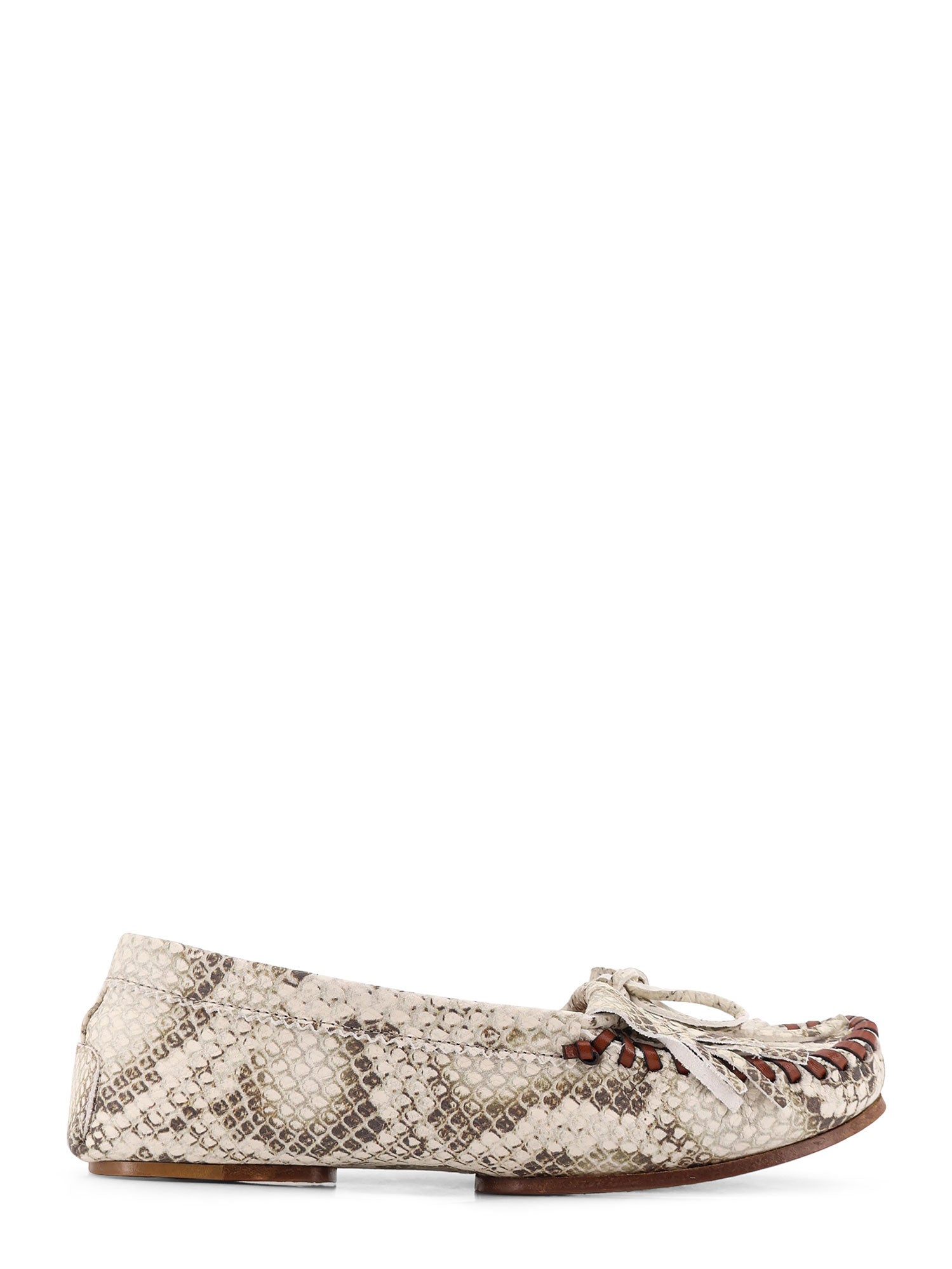 Paris Texas Flat shoes Natural Pelle