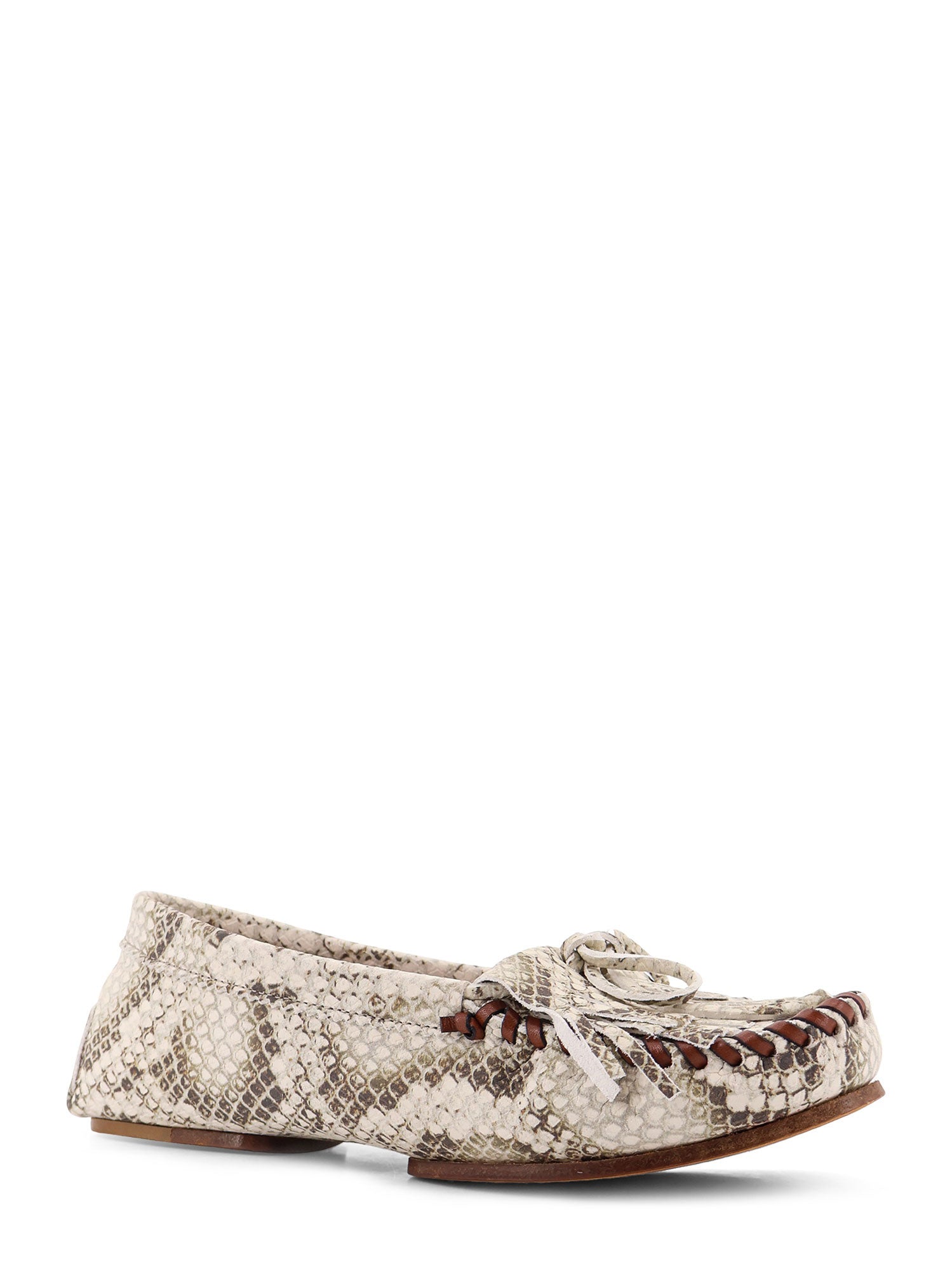 Paris Texas Flat shoes Natural Pelle