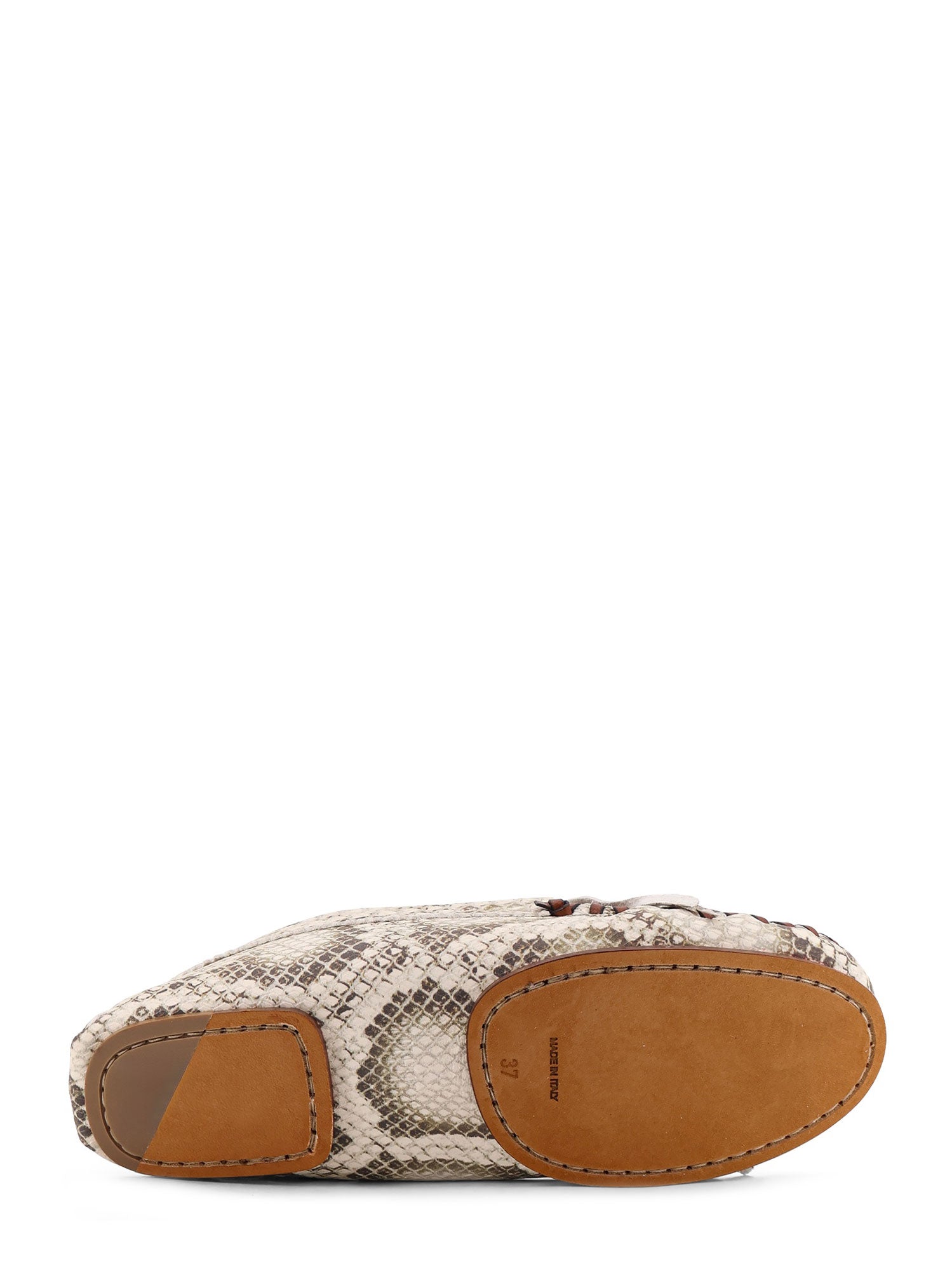 Paris Texas Flat shoes Natural Pelle
