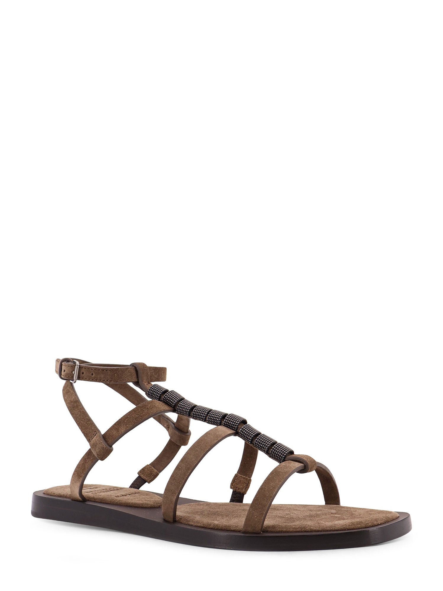 Brunello Cucinelli Sandals Summer Peat Pelle