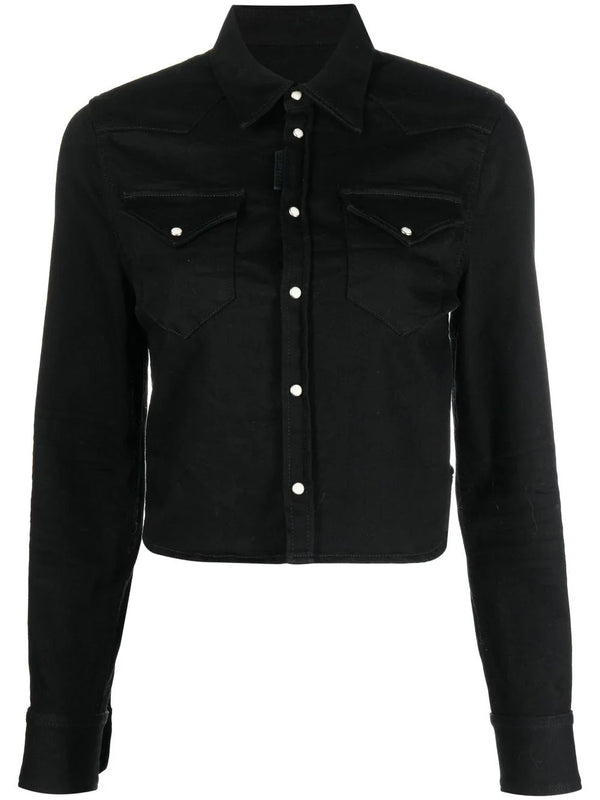 Dsquared2 Cotton 90% shirt in black