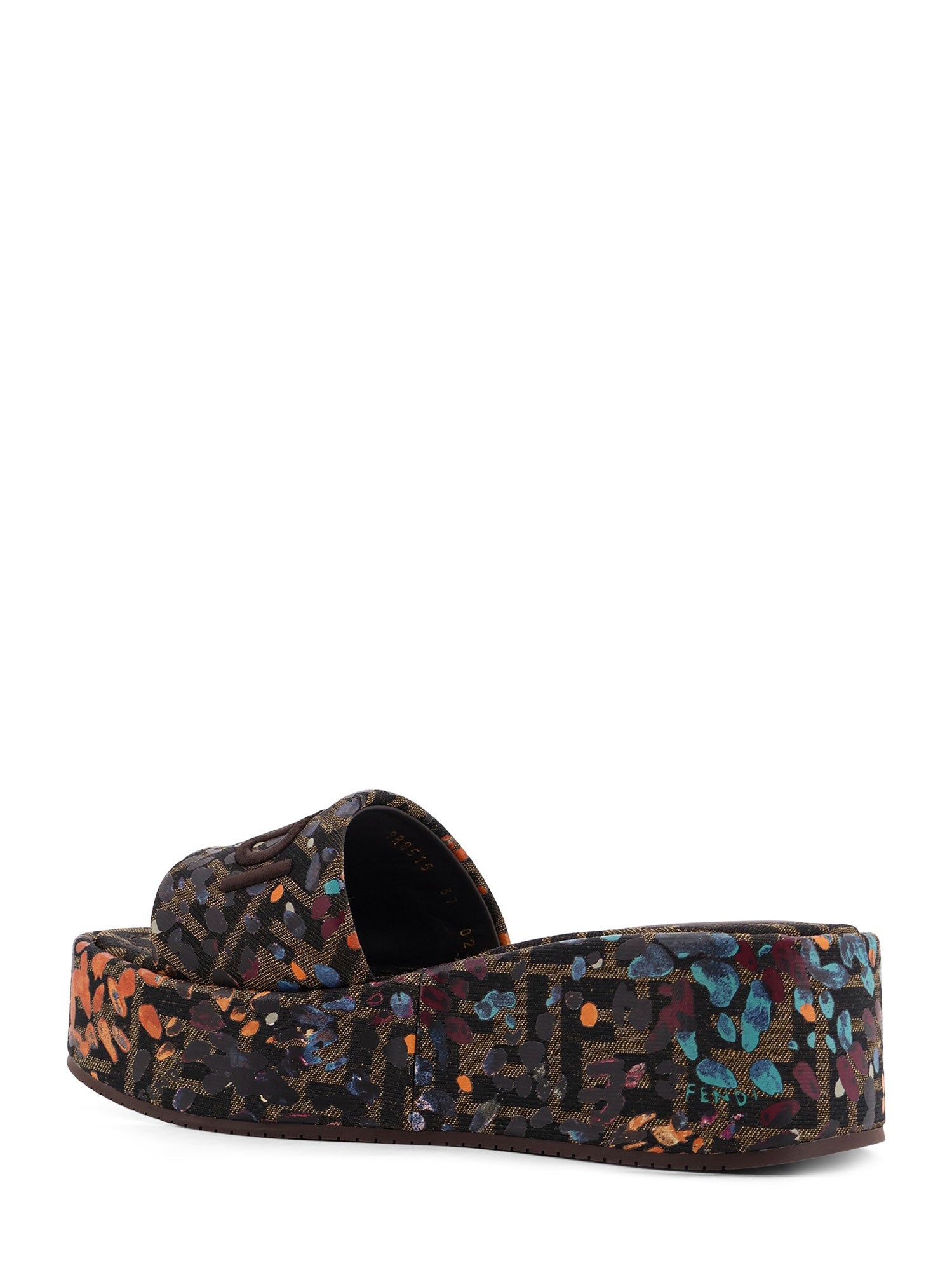 Fendi Sandals Tab.ner Mlc Rhum+mor Tessuto Ff