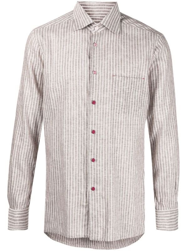 Kiton Linen/Flax 89% shirt in beige