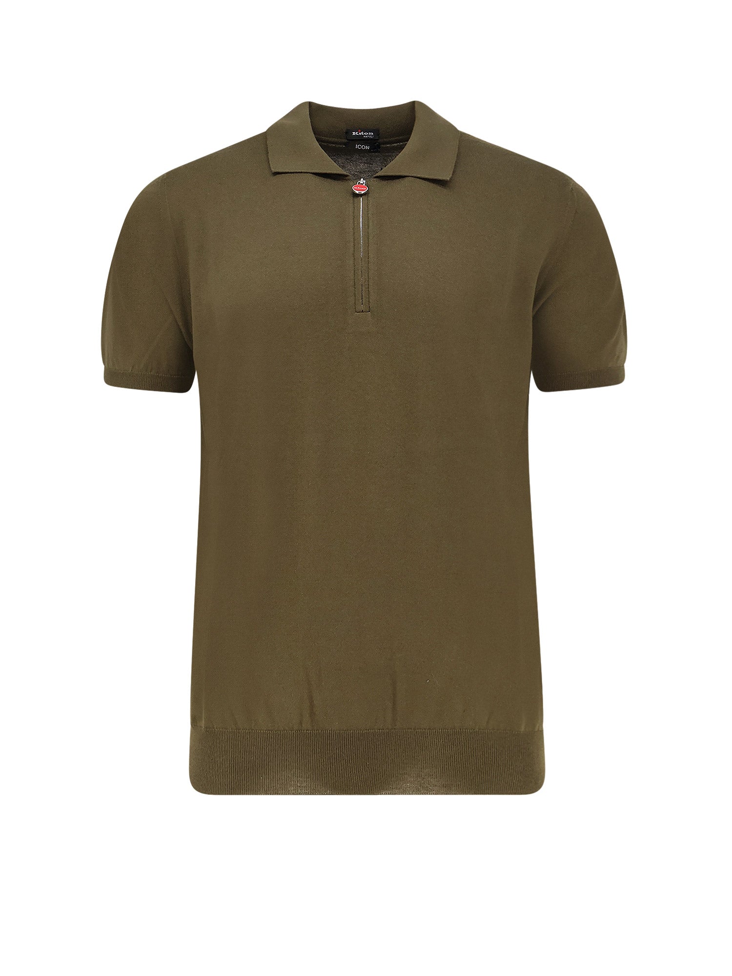 KITON CIRO PAONE T-shirts and Polos Green Cotone