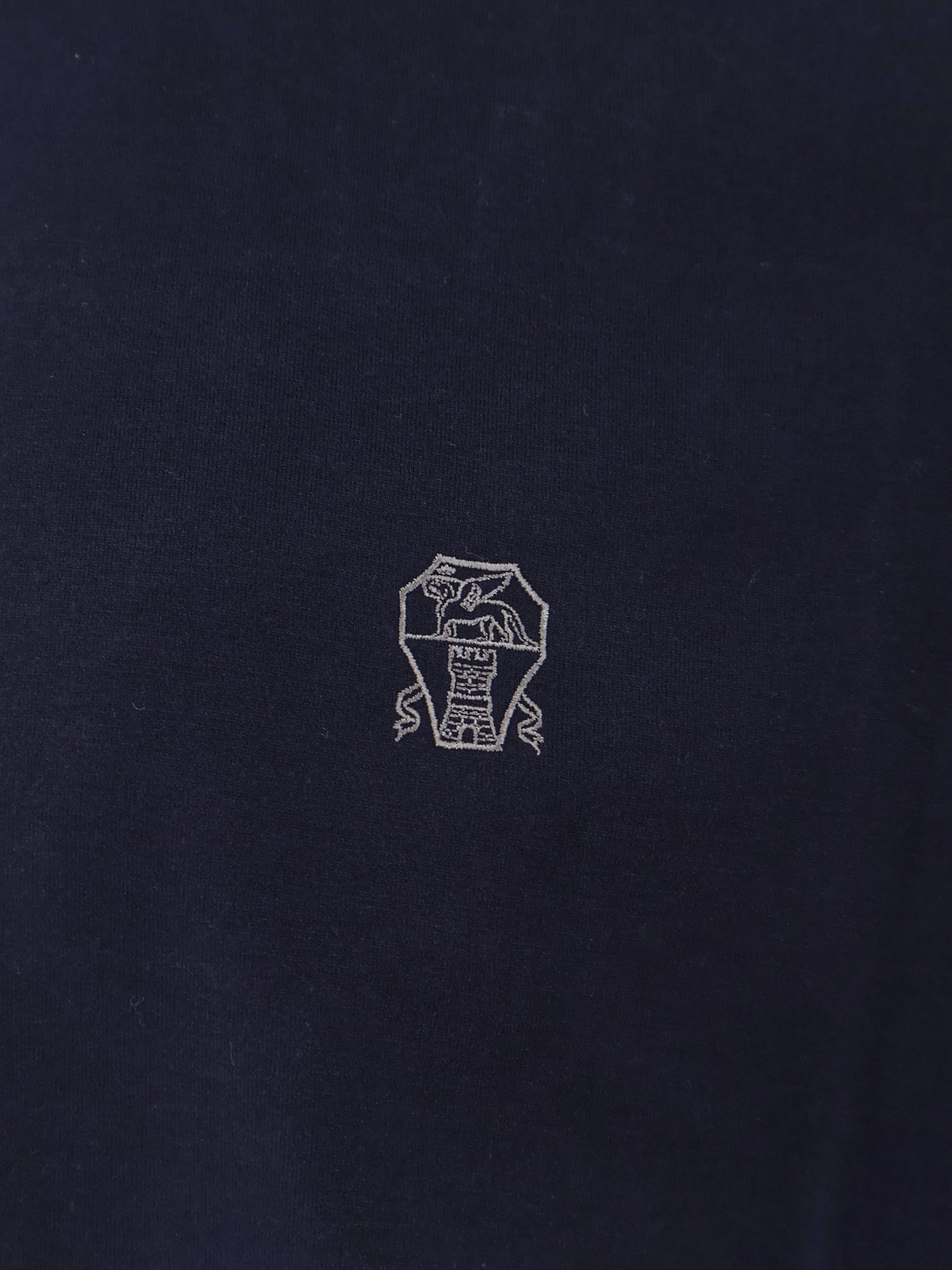 Brunello Cucinelli T-Shirts And Polos Cobalto Grigio Medio Cotone