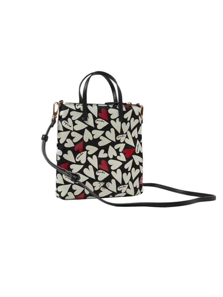 Pinko 80% Polyester shoulder bag in black