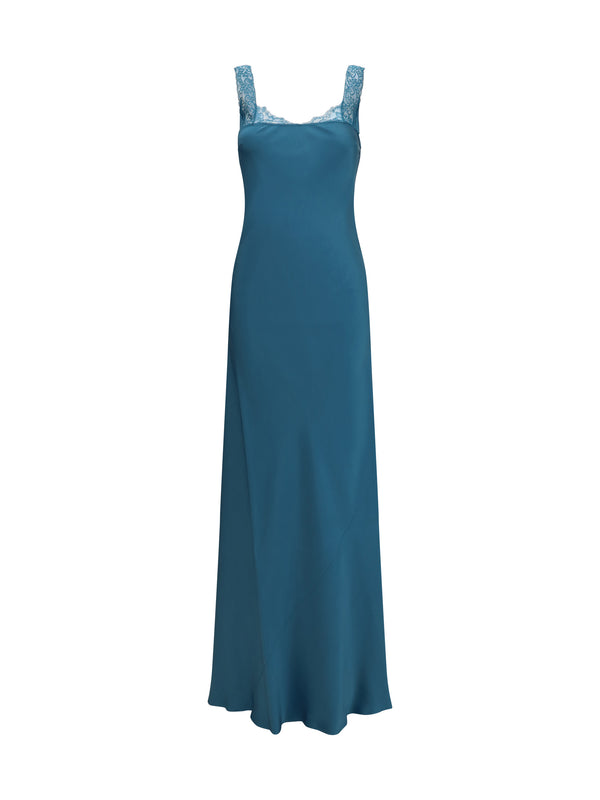 Forte_forte 73% Acetate; 27% Viscose dress in jade
