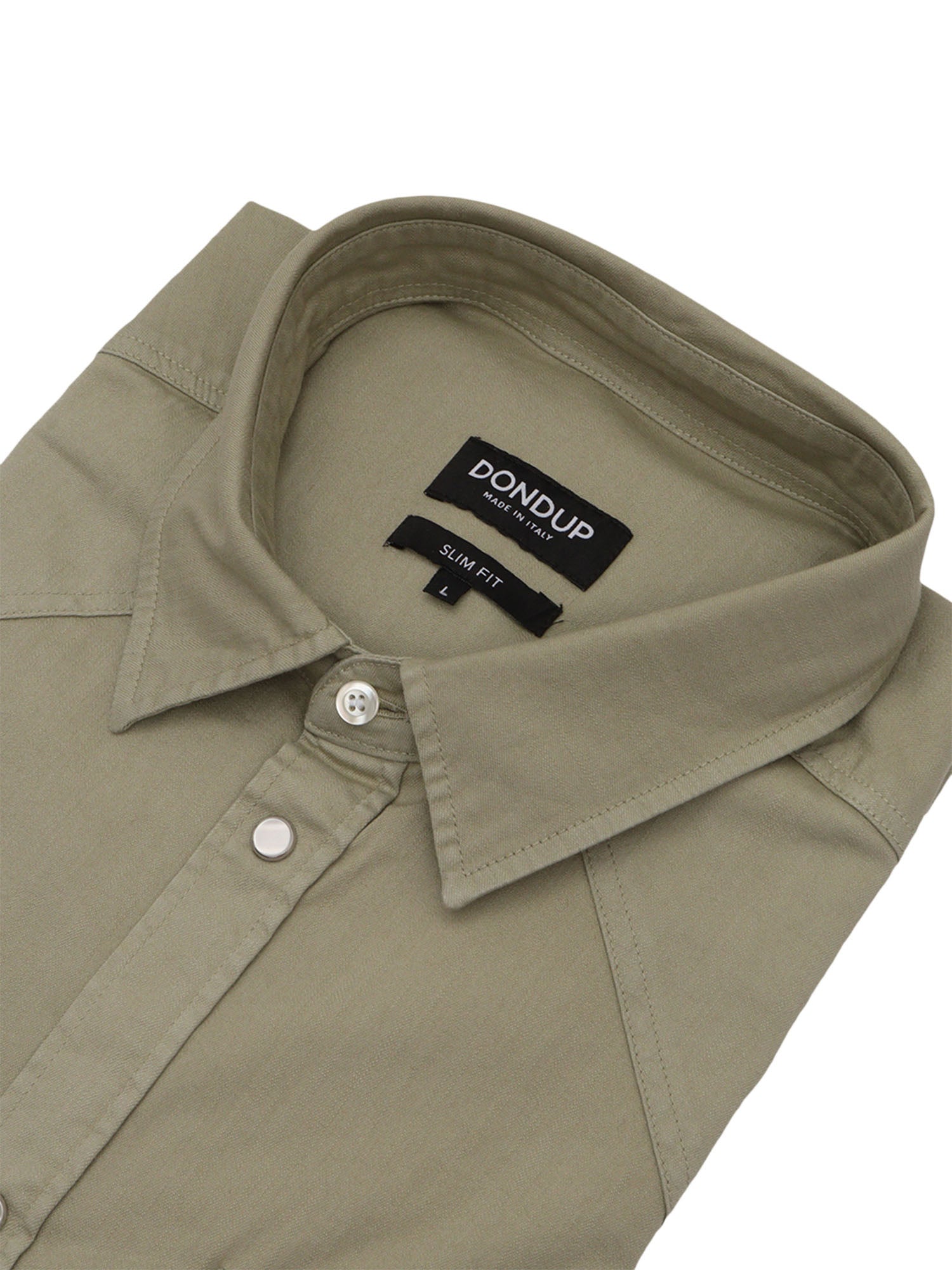 SHIRT Green Cotton Elastan