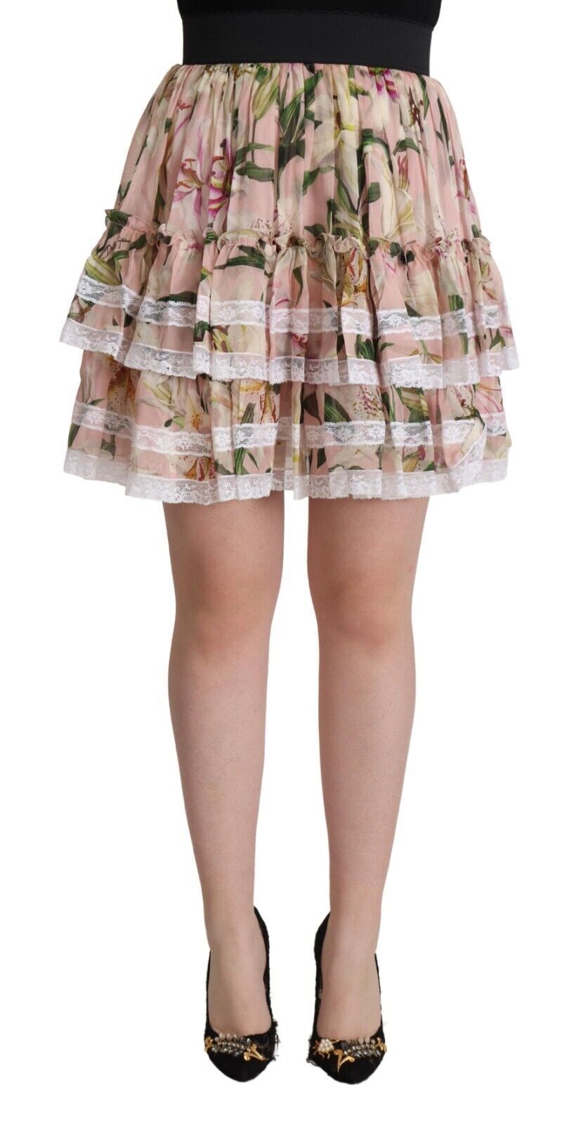 Dolce & Gabbana 80% Silk 18% Cotton 2% Nylon skirt in pink