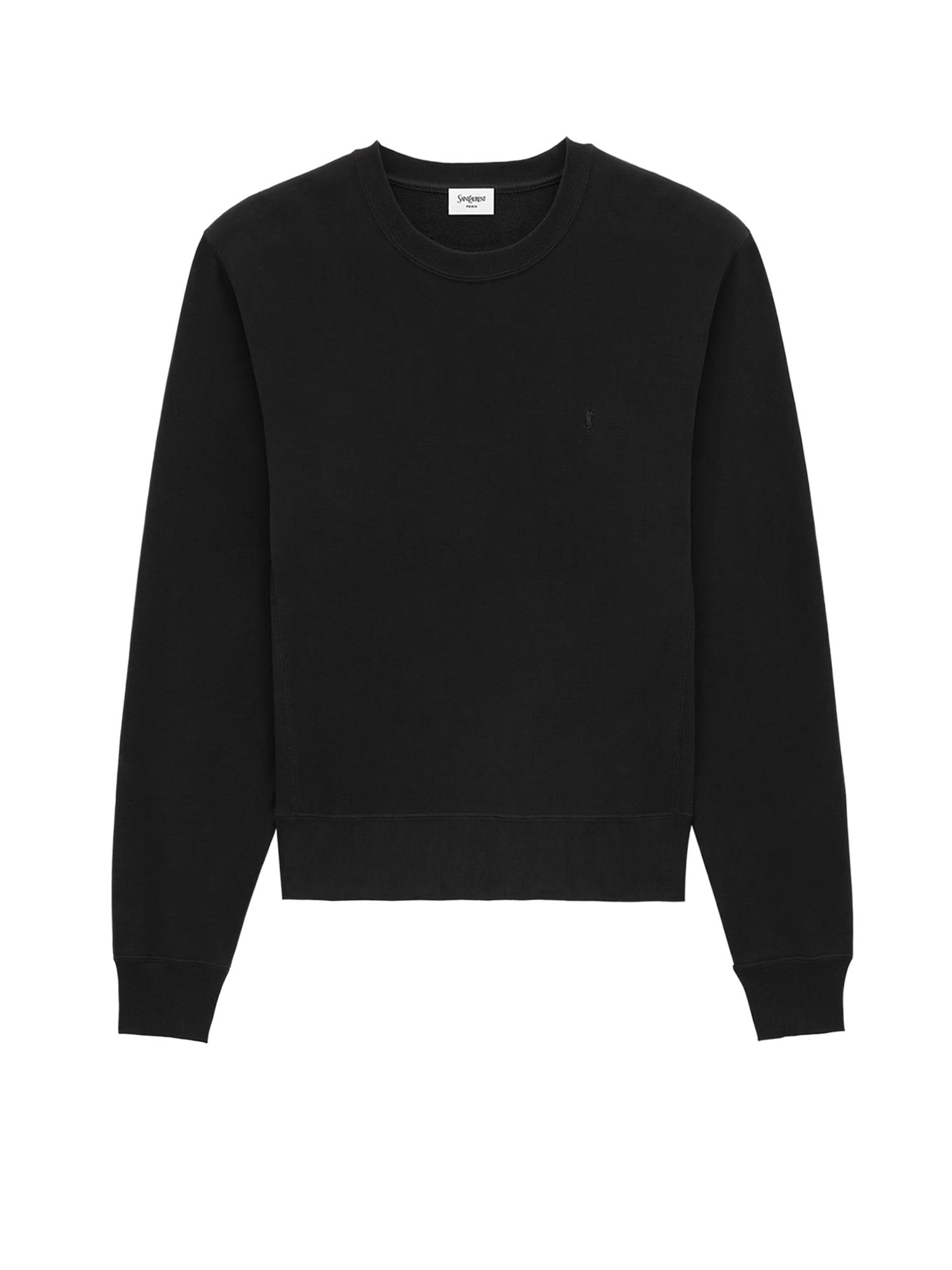 Saint Laurent Sweaters Black Cotone Elastan