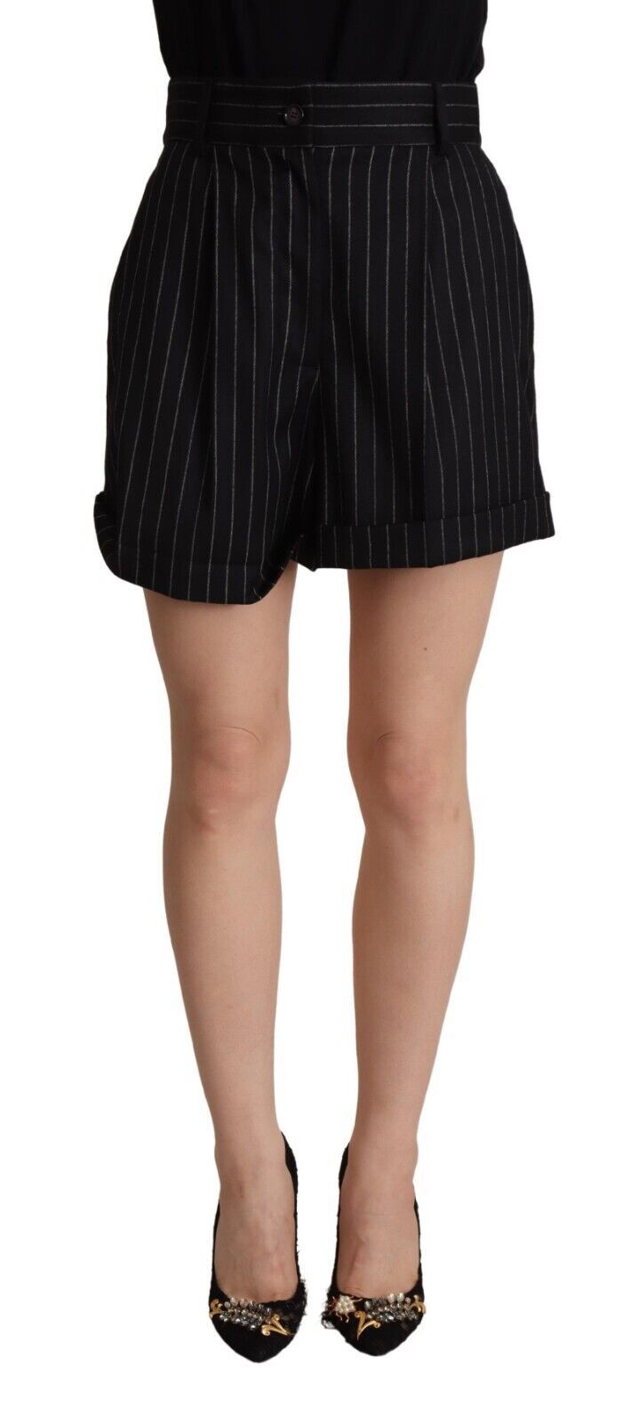 Dolce & Gabbana 55% Virgin Wool bermuda shorts in black