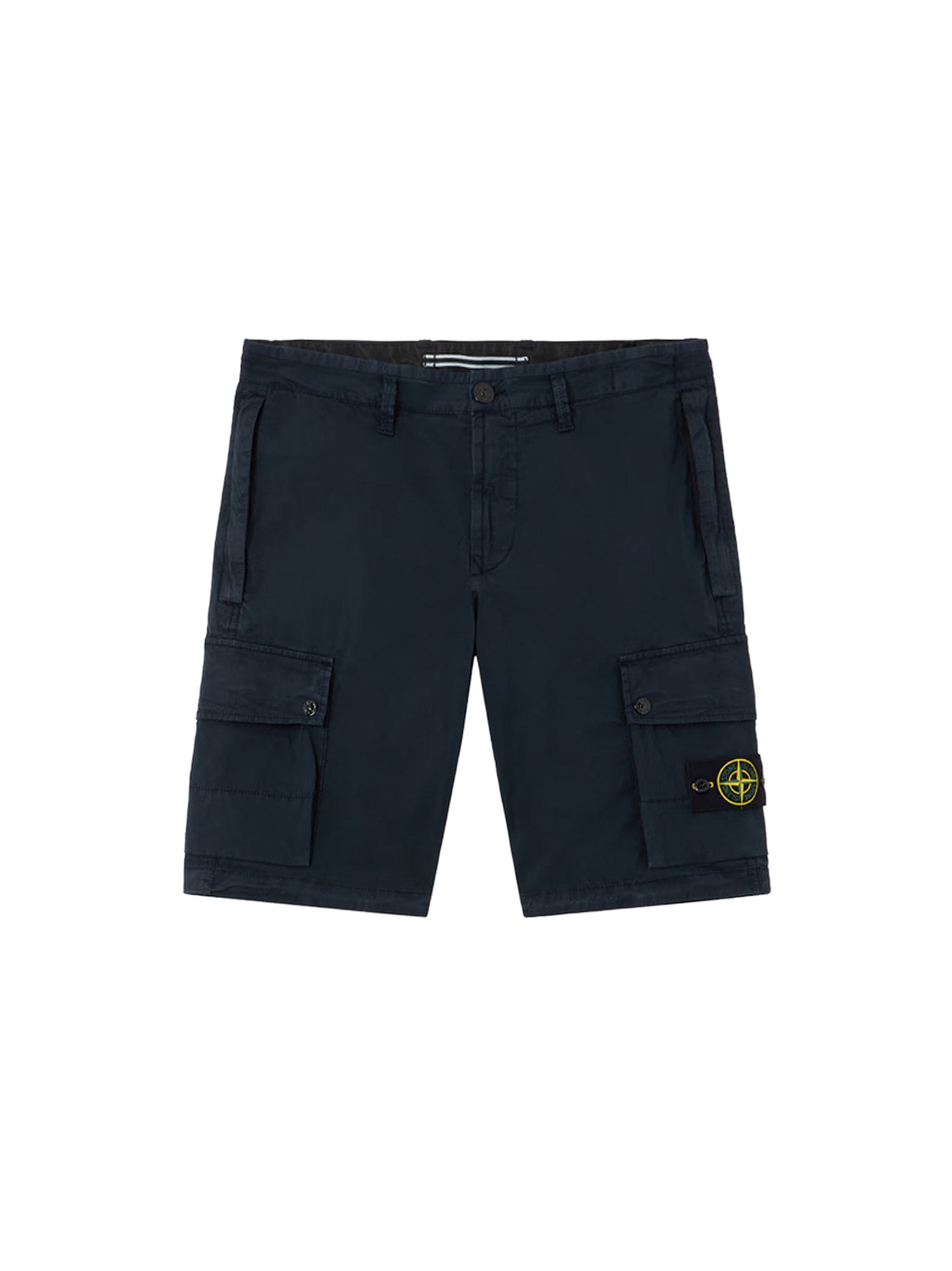 Stone Island Shorts Blue Cotone Organico Elastan