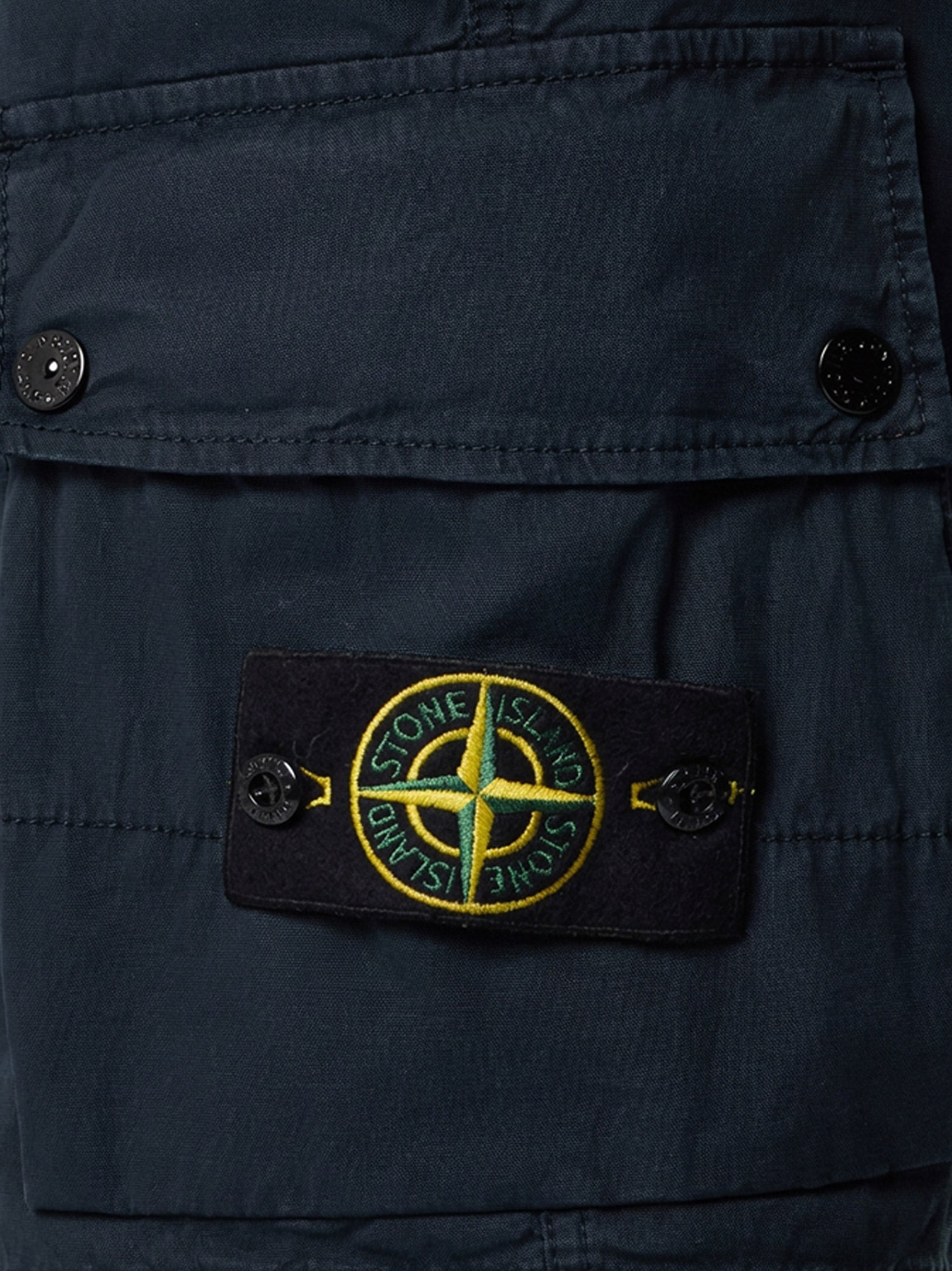 Stone Island Shorts Blue Cotone Organico Elastan