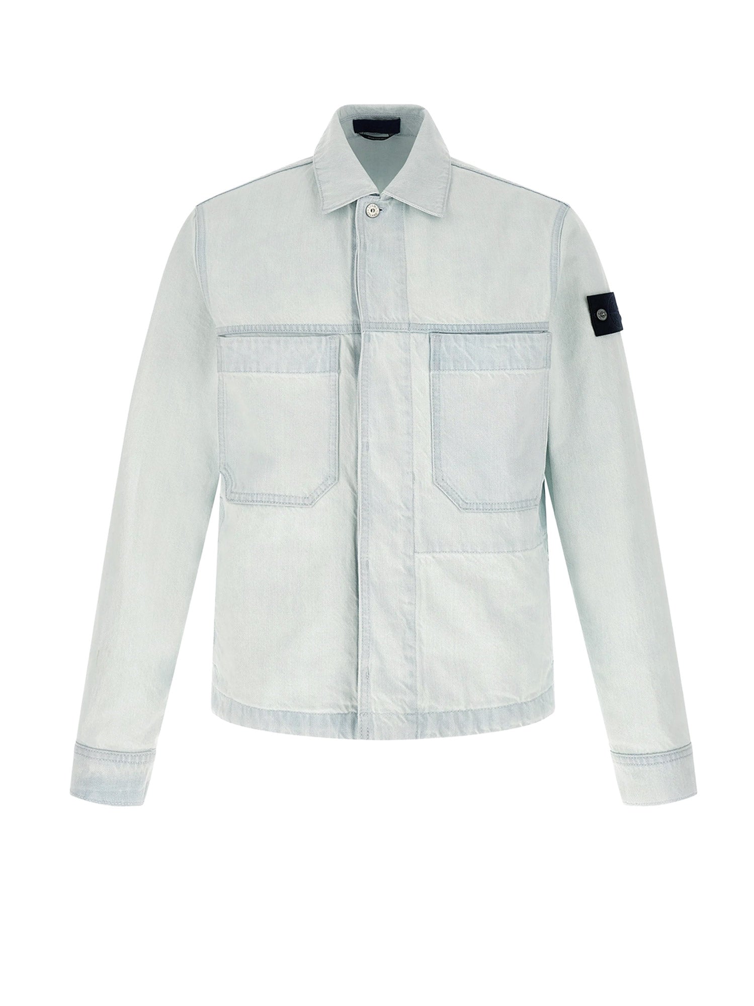 Stone Island Jackets Blueextraleach Cotone Organico