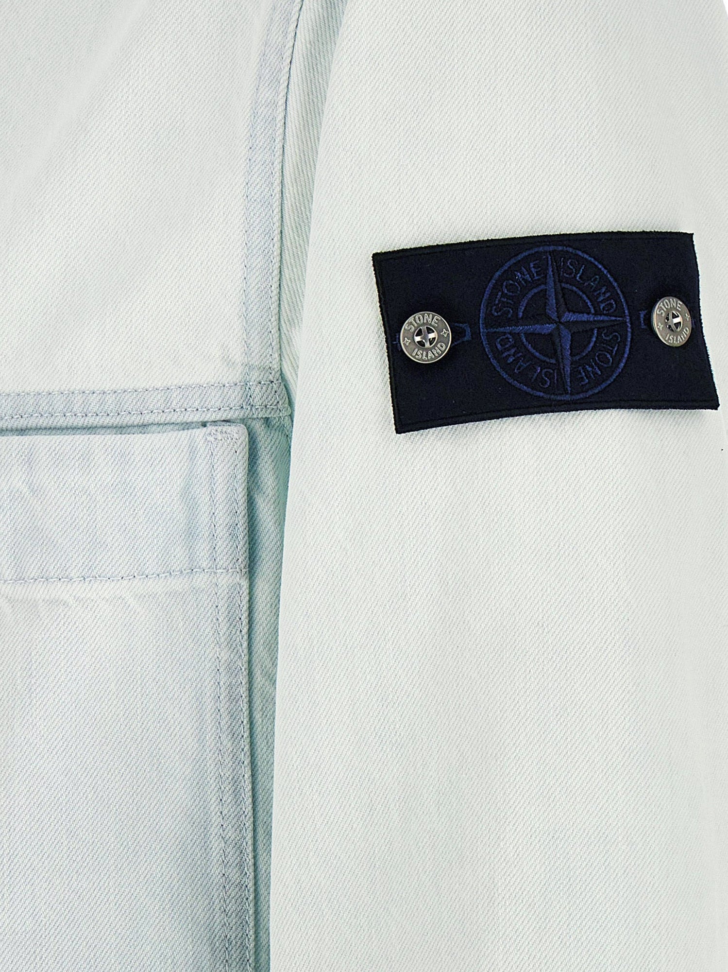 Stone Island Jackets Blueextraleach Cotone Organico