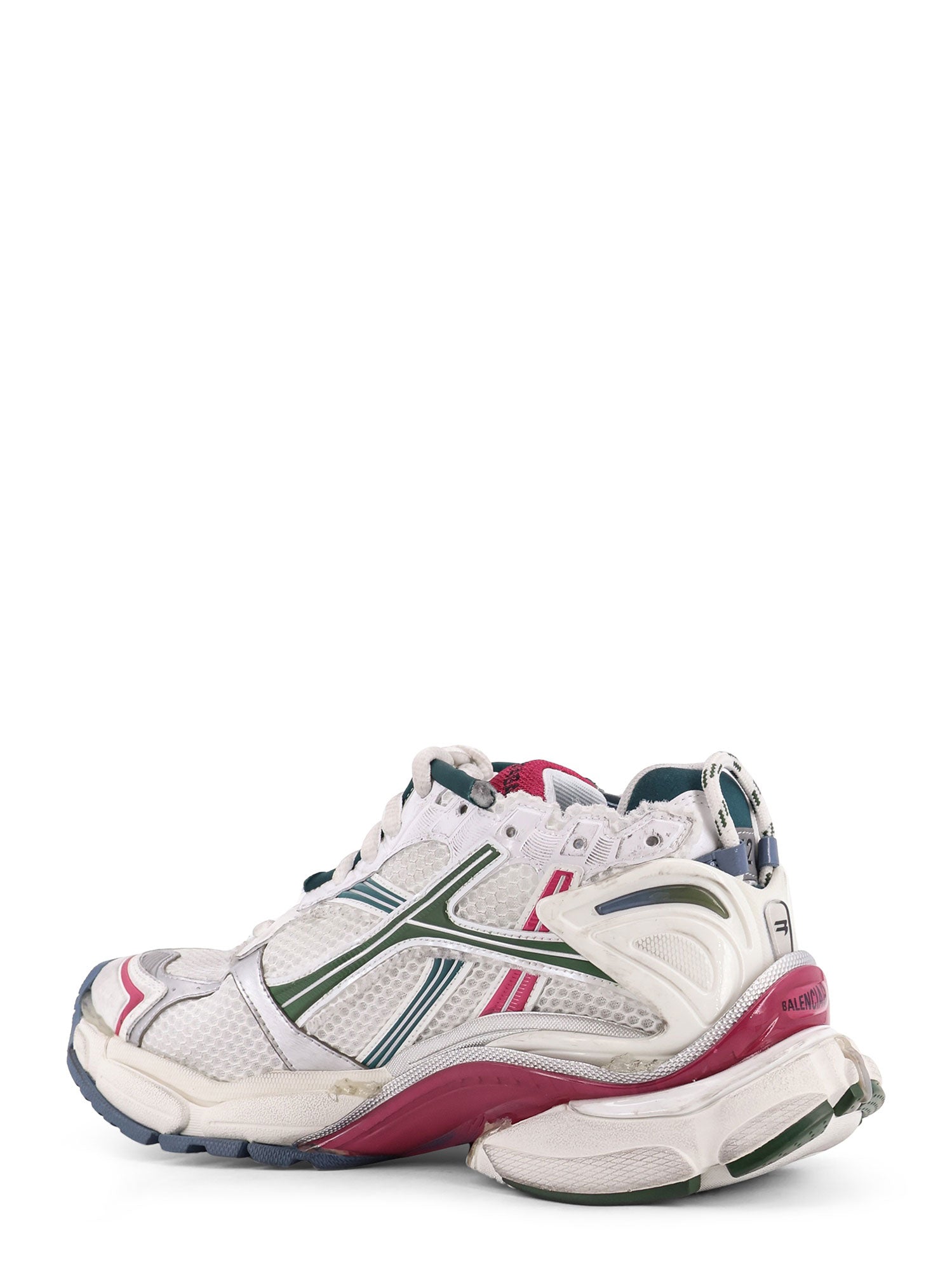 Balenciaga Sneakers Wht/dk Green/blu/pnk Poliestere